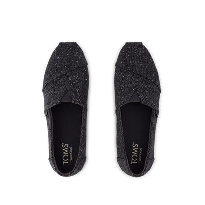 Alpargata Classic - Black Flecked Tweed Top View