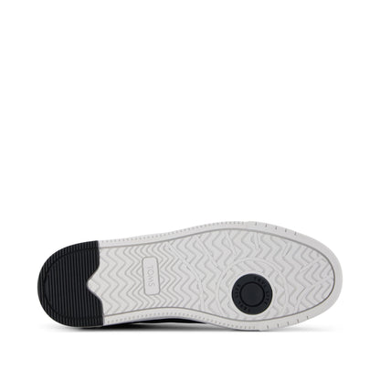 TRVL Lite Miles Lace-Up Sneaker - Water Resistant Black Leather Bottom Sole View