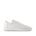 TRVL Lite Miles Lace-Up Sneaker - Water Resistant White Leather Side View