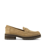 Cara Loafer - Toffee Suede w/ Studs Side View