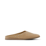 Amelia Mule - Taupe Microsuede w/ Studs Side View