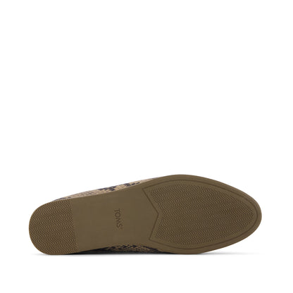 Amelia Mule - Taupe Snake Print Suede Bottom Sole View