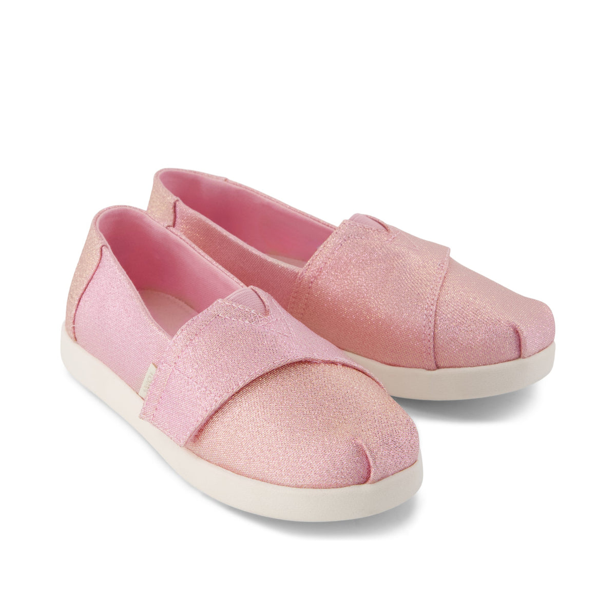 Alpargata Classic Kids Shoe - Pink Quartz Iridescent Woven Front View