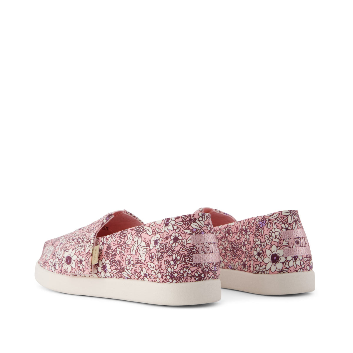 Alpargata Classic Kids Shoe - Pink Quartz Floral Back View