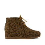 Desert Wedge Kids Boot - Toffee Micro Leopard Side View