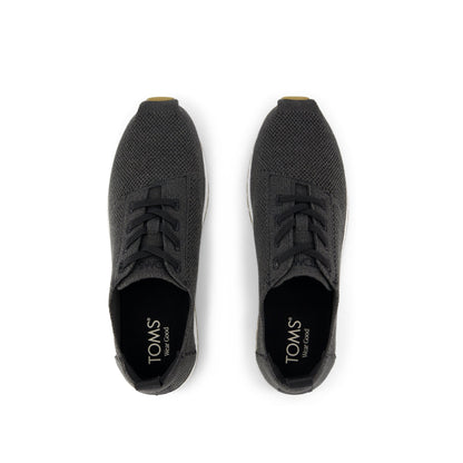 Resident Plus Lace-Up Sneaker - Charcoal Engineered Knit Top View
