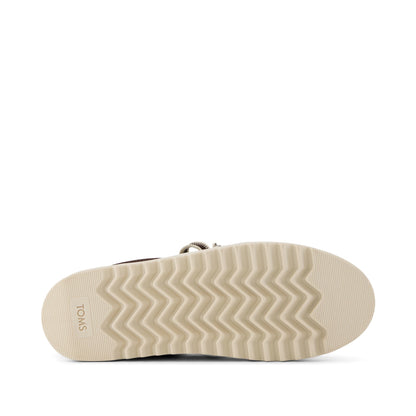 Rea Lace-Up Platform Sneaker - Chocolate Brown Suede Bottom Sole View