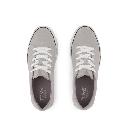 Izzy Lace-Up Sneaker - Drizzle Grey Heritage Canvas Top View