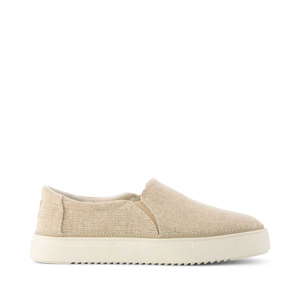 Emily Slip On Sneaker - Natural Undyed Heritage Canvas Side View