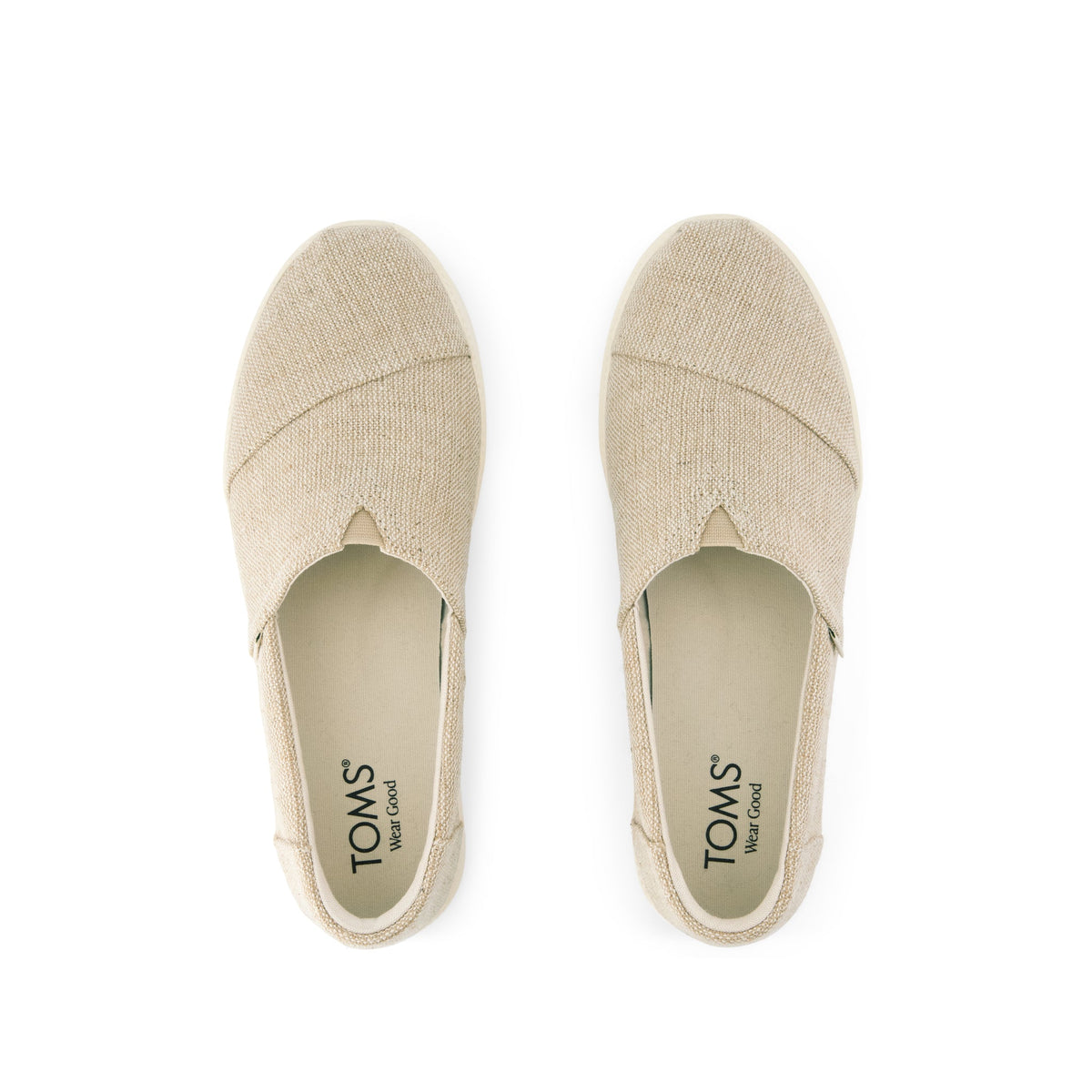 Asher Platform Slip On Sneaker - Natural Undyed Heritage Canvas Top View