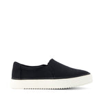 Emily Slip On Sneaker - Black Heritage Canvas Side View