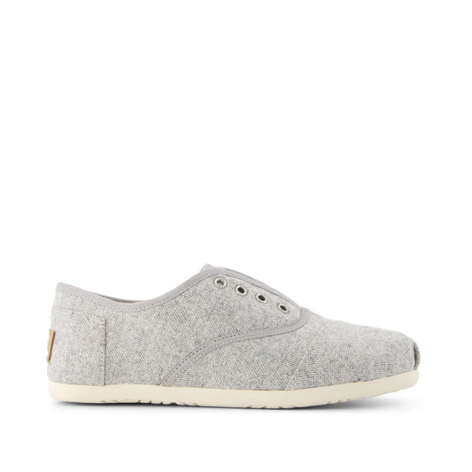 Cordones Plus Sneaker - Light Grey Heritage Herringbone Side View