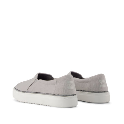 Emily Slip On Sneaker - Drizzle Grey Heritage Canvas Back View
