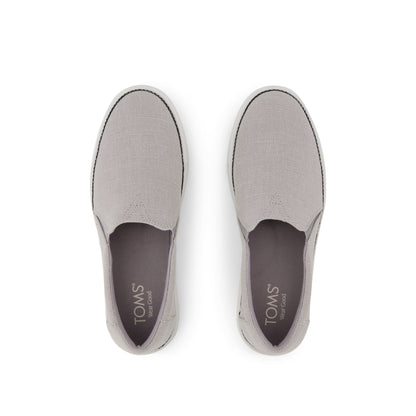 Emily Slip On Sneaker - Drizzle Grey Heritage Canvas Top View
