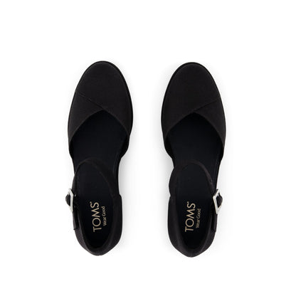 Gwyneth Wedge - Black Canvas Top View