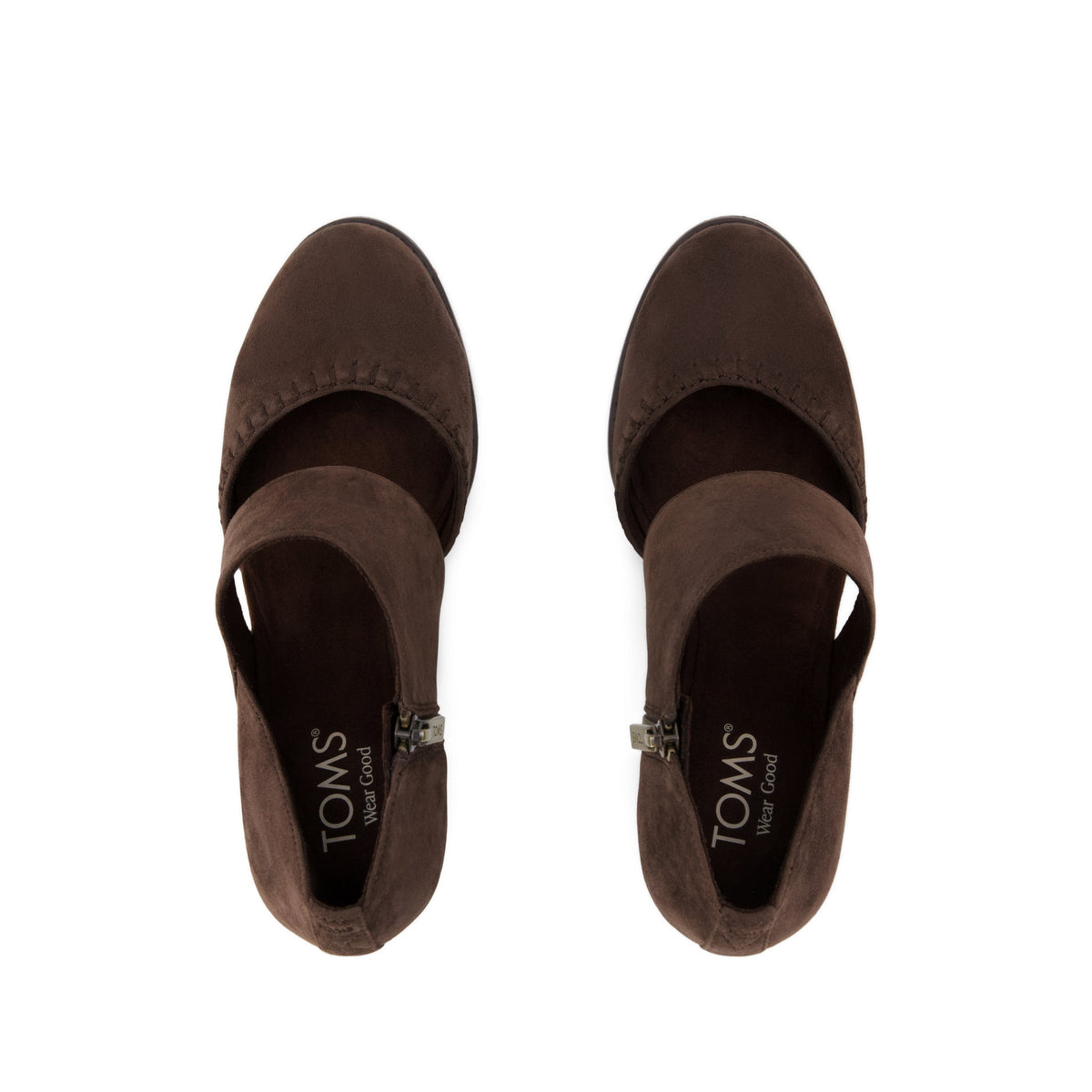 Milan Nova Heel - Chocolate Brown Kid Suede Top View