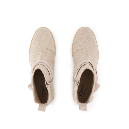 Marlow Boot - Water Repellent Natural Shimmer Twill Top View