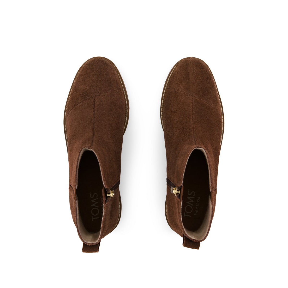 Mina Wedge Boot - Water Repellent Hot Cocoa Suede Top View