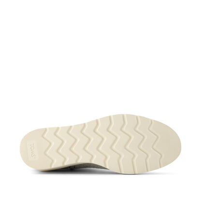 Mina Wedge Boot - Water Repellent Light Grey Heritage Herringbone Bottom Sole View