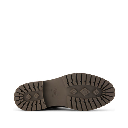 Simone Ankle Boot - Water Resistant Chocolate Brown Nubuck Leather Bottom Sole View