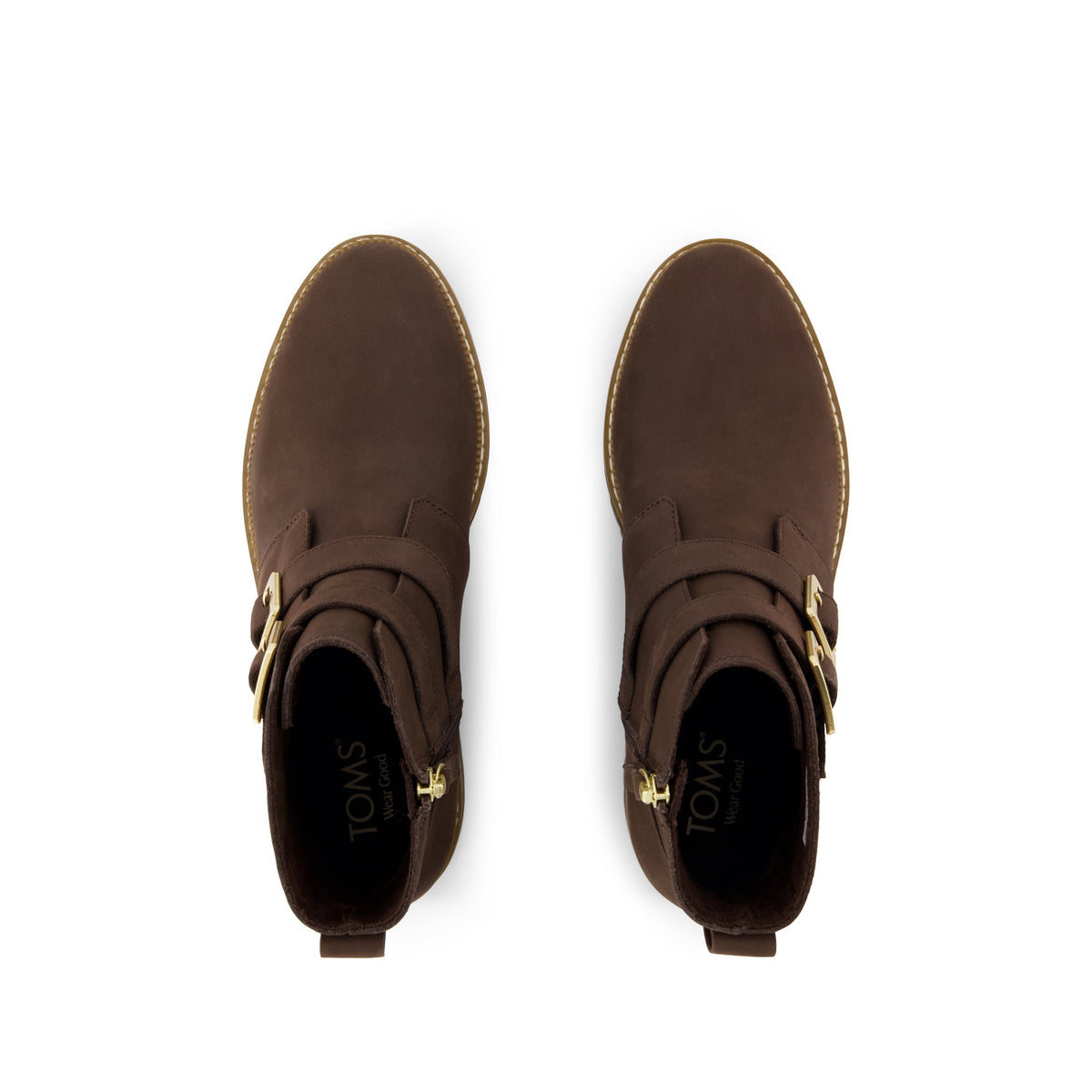 Simone Ankle Boot - Water Resistant Chocolate Brown Nubuck Leather Top View