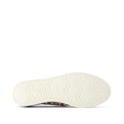 Alpargata Plus - Burgundy Floral Print Bottom Sole View
