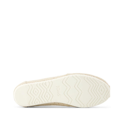 Alpargata Ballet Flat - Oatmeal Sequin Herringbone w/ Faux Shearling Bottom Sole View