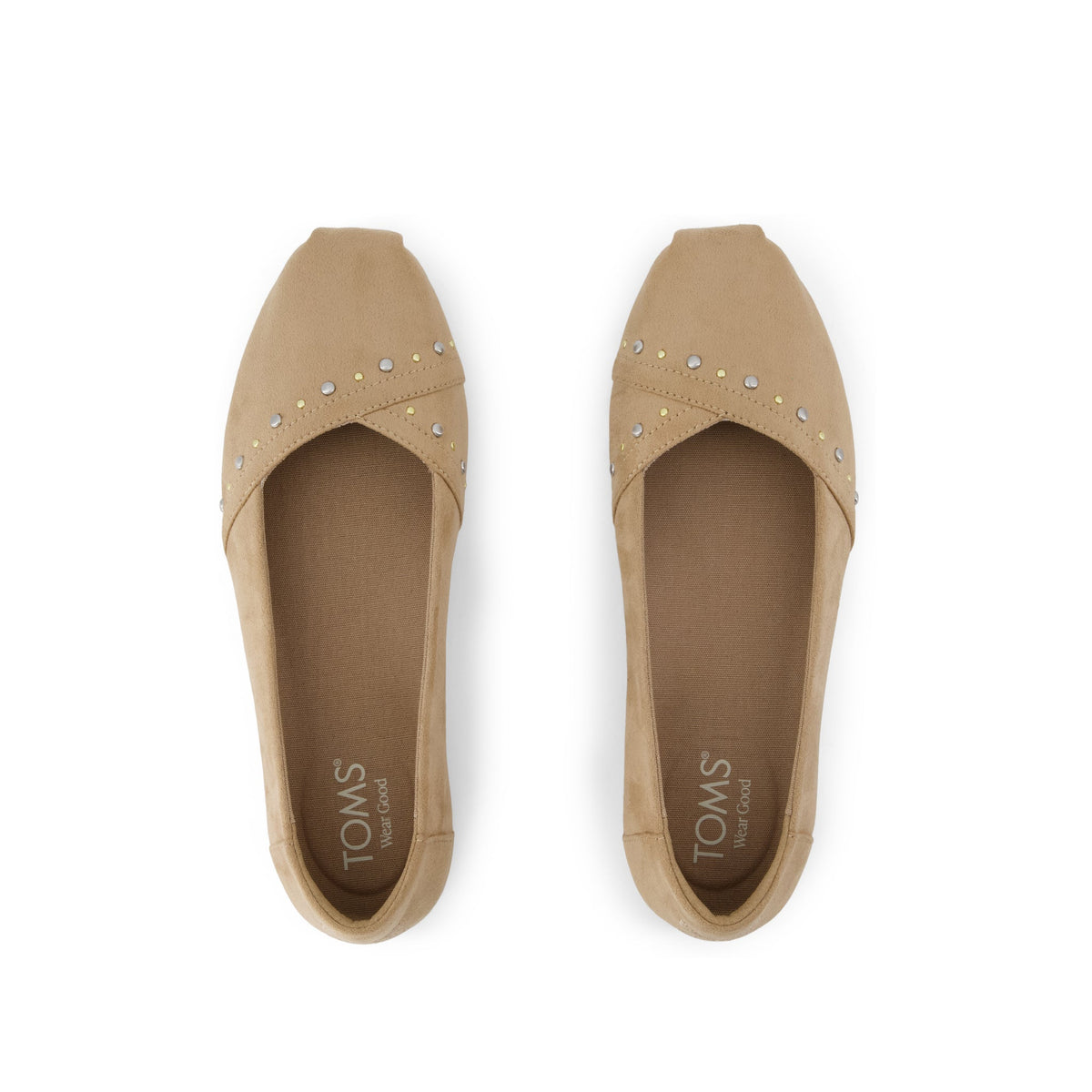 Alpargata Ballet Flat - Taupe Microsuede Top View