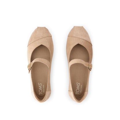 Alpargata Mary Jane - Bronze Metallic Crosshatch Suede Top View