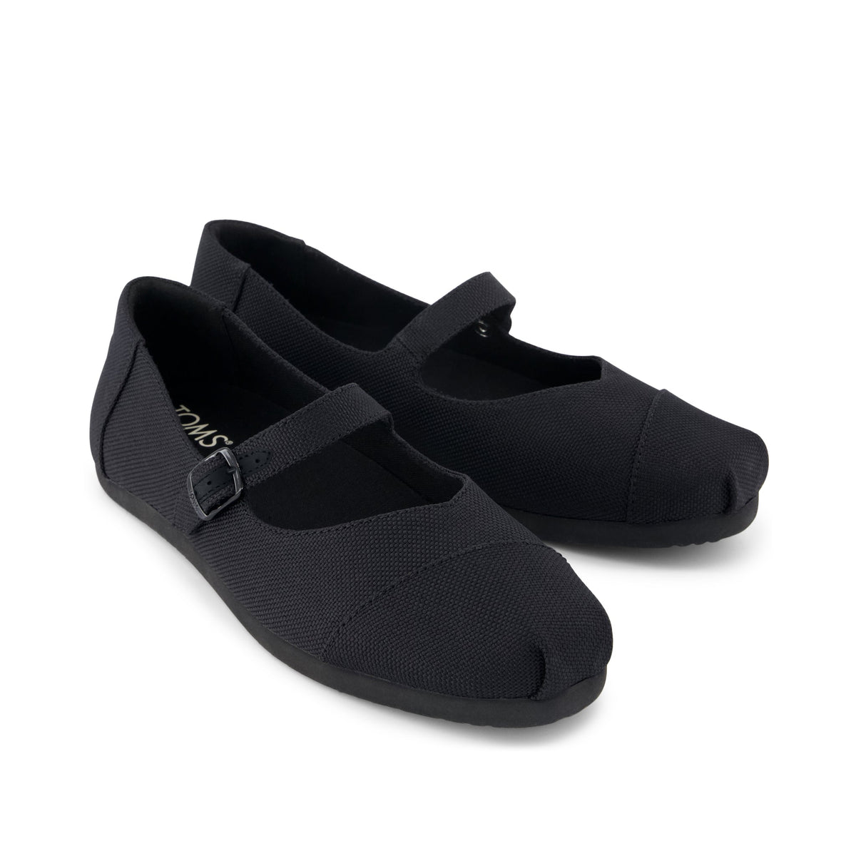 Alpargata Mary Jane - Black Canvas Front View