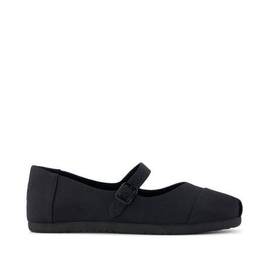Alpargata Mary Jane - Black Canvas Side View