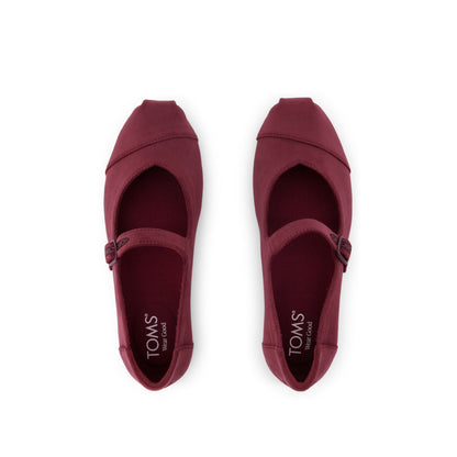 Alpargata Mary Jane - Dark Burgundy Premium Velvet Top View