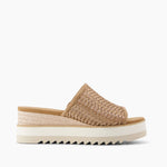 Diana Mule Wedge Sandal - Bronze Deco Basket Weave Side View