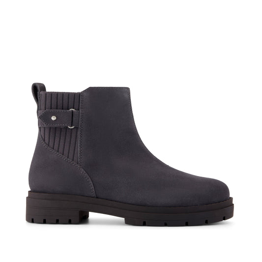 Astrid Boot - Water Repellent Forged Iron Suede Side View