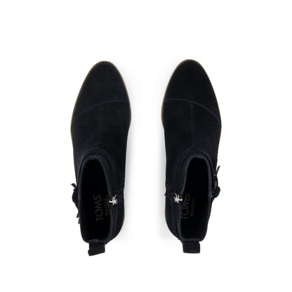 Stacey Ankle Bootie - Black Suede Top View