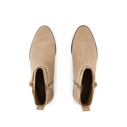 Stacey Ankle Bootie - Taupe Suede Top View