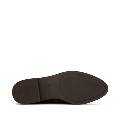 Stacey Ankle Bootie - Chocolate Brown Suede Bottom Sole View