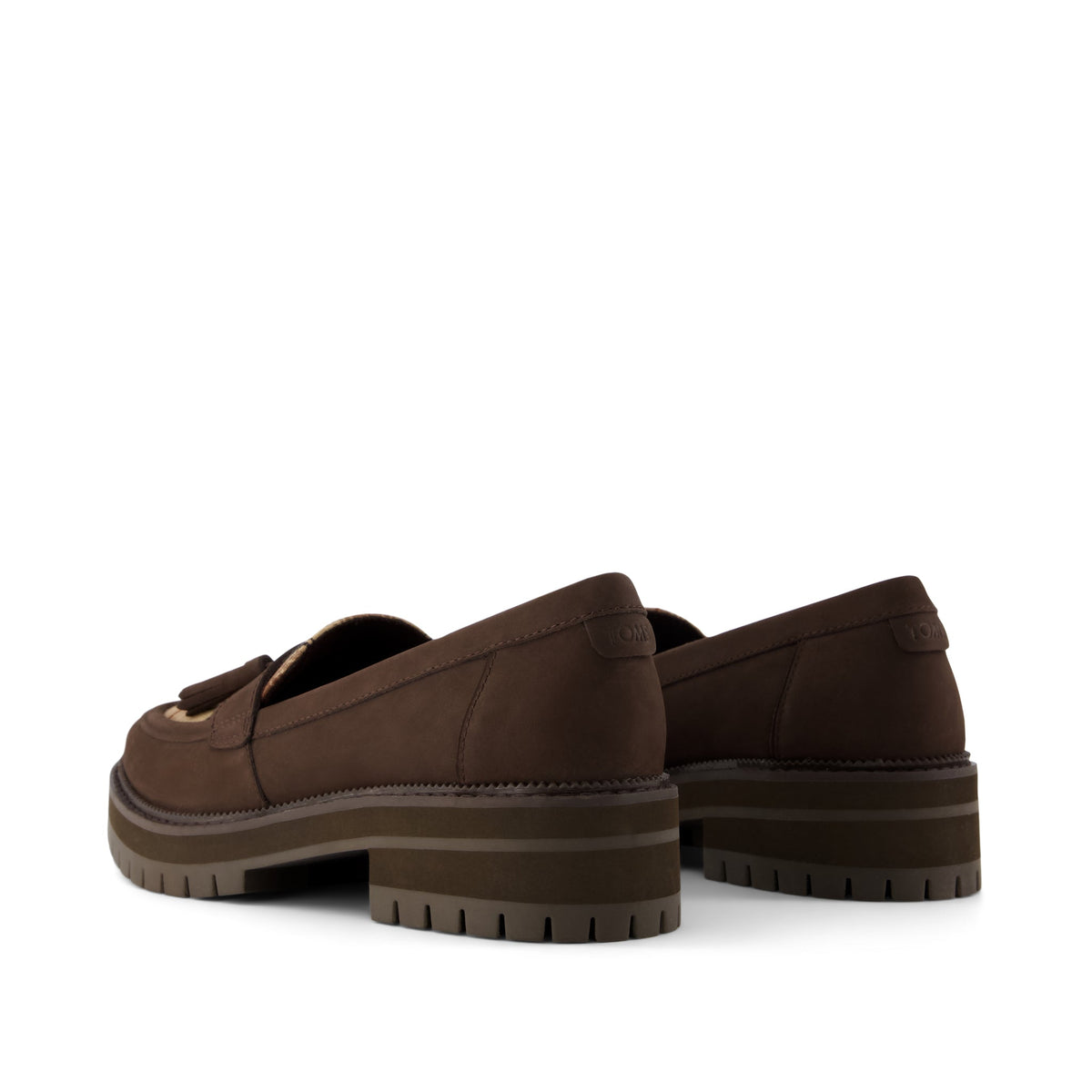 Cara Tassel Loafer - Chocolate Brown Palid Back View