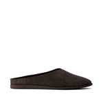 Amelia Mule - Chocolate Brown Metallic Suede Side View