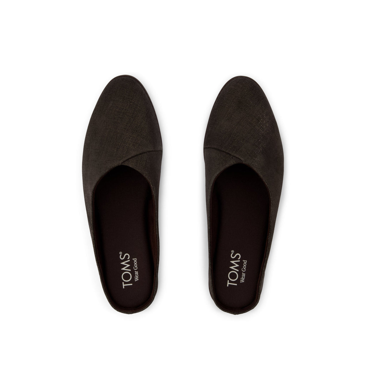 Amelia Mule - Chocolate Brown Metallic Suede Top View