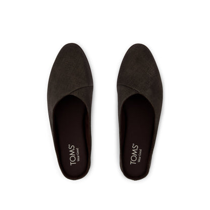 Amelia Mule - Chocolate Brown Metallic Suede Top View