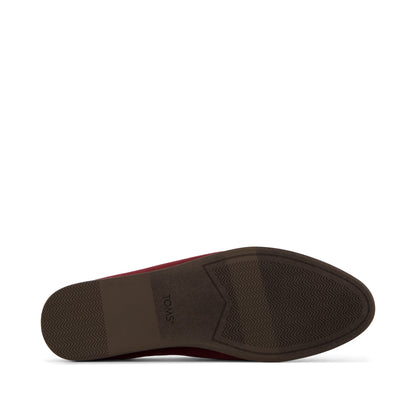 Amelia Mule - Dark Burgundy Premium Velvet Bottom Sole View