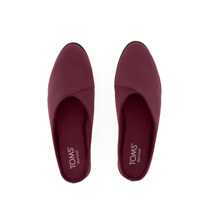 Amelia Mule - Dark Burgundy Premium Velvet Top View