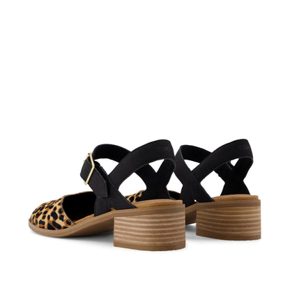 Jaclyn Heel - Leopard Print Hair Back View