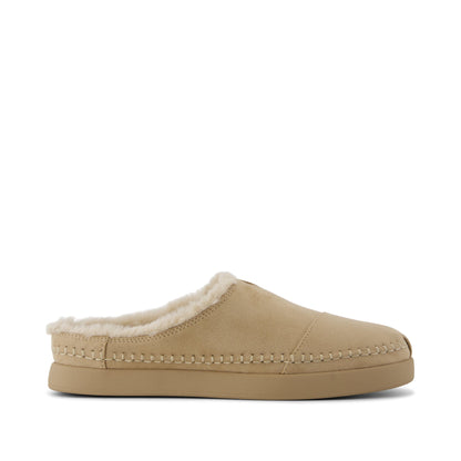 Alpargata Ease Mule - Taupe Microsuede Side View