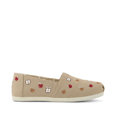 Alpargata Classic - Apple Embroidery Side View