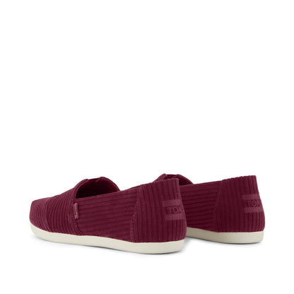 Alpargata Classic - Burgundy Cordurory Back View
