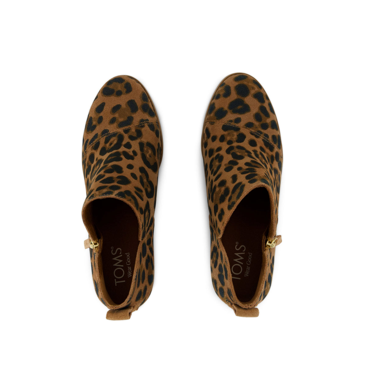 Goldie Wedge Ankle Bootie - Leopard Suede Top View
