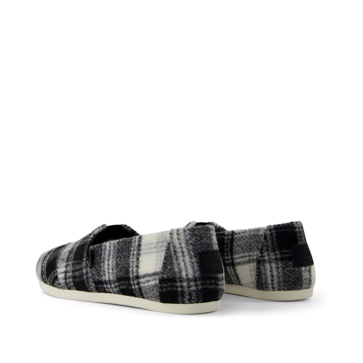 Alpargata Classic - Black Cozy Plaid Back View