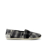 Alpargata Classic - Black Cozy Plaid Side View